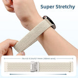 Stretchy Braided Band Compatible with Samsung Galaxy Watch 7 Band/FE 6 5 4 40mm 44mm/Watch 6 Classic 47mm 43mm/4 Classic 46mm 42mm/Watch 5 Pro 45mm/Active 2, 20mm Nylon Sport Strap for Men Women