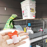 Rabbit Watering System Bucket Connector kit for ID 3/8’’ Hose with Barb Ball Valve, Bulkhead Fitting, Mesh Washer, Hole Saw, Poultry-Watering-Equipment, Animal Water Dispenser