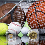 9 Packs Championship Ring Display Case Clear Small Showcase with Stands for Baseball Softball Championship Rings Cheer Leading Rings 2.17 Inch