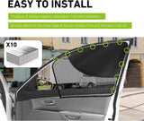 2 PCS Car Side Window Shades, Double-Layer Sun Blocking & Heat Insulation Shield for Baby Kids, Mesh Full/Half Privacy Protection & Ventilation Curtain, Foldable Cover for Most Cars (Black)