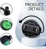 Gas Cap, 5C0201550T 5Q0201550L Fuel Tank Sealing Cover, Tight Fitting Leak-proof Fuel Cap with Rubber Ring, Compatible with Audi and VW Jetta Gti Golf Tiguan (Black)
