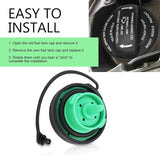 Gas Cap, 5C0201550T 5Q0201550L Fuel Tank Sealing Cover, Tight Fitting Leak-proof Fuel Cap with Rubber Ring, Compatible with Audi and VW Jetta Gti Golf Tiguan (Black)