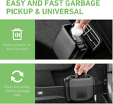 Car Trash Can, Portable Push to Open Storage Bucket with 30 Trash Bags, Waterproof Anti-Leak Hanging Clutter Canister with Lid, Universal Large Capacity Supplies Box for Car Truck Van (Black)