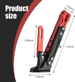 Motorcycle Kickstand, Anti-slip Height Adjustable Side Stand, Cool Anti-rust Modified Parking Foot Support, Universal Exterior Accessory for Scooter E-bike Motorbike Motocross (Red)