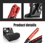 Motorcycle Kickstand, Anti-slip Height Adjustable Side Stand, Cool Anti-rust Modified Parking Foot Support, Universal Exterior Accessory for Scooter E-bike Motorbike Motocross (Red)