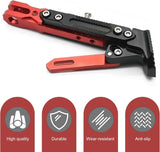 Motorcycle Kickstand, Anti-slip Height Adjustable Side Stand, Cool Anti-rust Modified Parking Foot Support, Universal Exterior Accessory for Scooter E-bike Motorbike Motocross (Red)