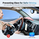 2PCS Car Phone Umbrella for Sun Dual Magnetic Cellphone Sunshade Shield