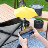 Pink+ Yellow：Magnetic Cell Phone Umbrella for Sun,Outdoor Phone Sun Shade Shield