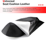 Motorcycle Seat Cover, Waterproof Sun Resistant Seat Protector, High-elasticity Anti-scratch PVC Leather Cover, DIY Modification Accessory for ATV Scooter Moped Mini Bike (Black)