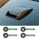 Car Decorative Air Flow Intake Hood Scoop, Simulated 3D Air Outlet Cover, Turbo Bonnet Vent Trim Cover, Universal Self-adhesive Exterior Accessory for Most Cars SUVs (Black)