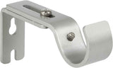 Heavy Duty Adjustable Curtain Rod Brackets Rod Holders for 1 Inch Rod, Silver Color, (Set of 2)