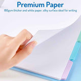Blank Writable Binder Dividers, 1/5 Cut Tabs, 3 Hole Punch Dividers with Reinforced Edge, Binder Dividers with Multicolor Tabs, Letter Size, 3 Sets, 15 Dividers
