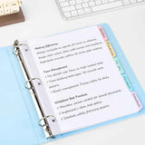Blank Writable Binder Dividers, 1/5 Cut Tabs, 3 Hole Punch Dividers with Reinforced Edge, Binder Dividers with Multicolor Tabs, Letter Size, 3 Sets, 15 Dividers