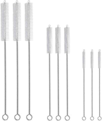 9-Piece Straw Cleaner Brush Kit - for Stanley Mug 40, 30, 20 oz, (3-Size) Extra Long Pipe Cleaners, Straw Cleaning Brush for Tumbler, Sippy Cup, Bottle and Tube