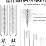 9-Piece Straw Cleaner Brush Kit - for Stanley Mug 40, 30, 20 oz, (3-Size) Extra Long Pipe Cleaners, Straw Cleaning Brush for Tumbler, Sippy Cup, Bottle and Tube