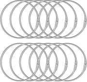 Loose Leaf Binder Rings 2 Inch Smooth Steel Book Rings for Index Cards Flash Cards Receipts Memos Photos and Files Heavy Duty Organizers Loops for Office School and Home Use, 12 Pack