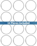 Loose Leaf Binder Rings 2 Inch Smooth Steel Book Rings for Index Cards Flash Cards Receipts Memos Photos and Files Heavy Duty Organizers Loops for Office School and Home Use, 12 Pack