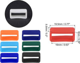 Watch Strap Holder Loop, Rubber Replacement Fastener Rings Silicone Watch Retainers for 16mm Width Watch Band Mix Color 8 Pcs