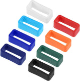 Watch Strap Holder Loop, Rubber Replacement Fastener Rings Silicone Watch Retainers for 16mm Width Watch Band Mix Color 8 Pcs