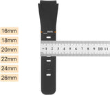 Watch Strap Holder Loop, Rubber Replacement Fastener Rings Silicone Watch Retainers for 16mm Width Watch Band Mix Color 8 Pcs