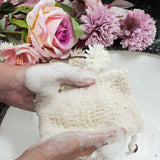 5 Pack Soap Saver Bag Exfoliating Pouch Shower Mesh Bar Natural Sisal for Bath and Bags with Drawstring Plastic-free Foaming Drying