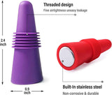 Wine Stoppers Beverage Bottle Sealer Soft Silice Wine Bottle Stoppers Corks with Grip Top for Keeping Wine Champagne Fresh, 8 Pack
