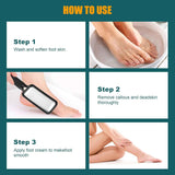 Foot Rasp Foot File, 2 Pcs Stainless Steel Pedicure Callus Remover for Feet, Professial Foot Care Tools for Pedicure to Removes Hard Skin Corns for Dry and Wet Feet