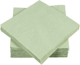 100 Pack Cocktail Napkin 2-Ply Dessert Napkins Folded 5 x 5 Inches Disposable Napkins for Dinner Wedding Birthday Party Bridal Anniversary Recepti Event (100, Sage-Green)