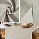 Light Brown Table Runner, Seasonal Fall Washable Kitchen Dining Table Decoration for Home Party Decor 13x72 Inch