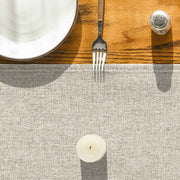 Light Brown Table Runner, Seasonal Fall Washable Kitchen Dining Table Decoration for Home Party Decor 13x72 Inch