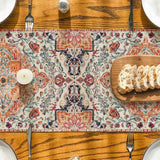 Boho Bohemia Style Orange Table Runner, Country Rustic Farmhouse Magical Fall Kitchen Dining Table Decoration for Home Party Decor 13x72 Inch