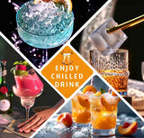 2-Pack Large Ice Cube Trays for Whiskey, Stackable & Easy-Release Silicone Square 2-inch Ice Cube Maker Mold with Lid for Freezer, Cocktail, Bourbon, Drinks