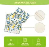 Blue Lemon Iris Summer Table Runner, Seasonal Spring Kitchen Dining Table Decor for Home Party Decor 13x72 Inch