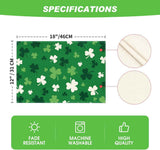 Green Shamrock St. Patrick's Day Placemats Set of 4, 12x18 Inch Seasonal Spring Table Mats for Party Kitchen Dining Decoration