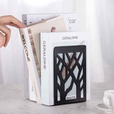 Book Ends, Bookends, Book Ends for Shelves, Bookends for Shelves, Bookend, Book Ends for Heavy Books, Book Shelf Holder Home Decorative, Metal Bookends, Bookend Supports, Book Stoppers (1 Pair, Black)