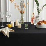 Table Cloth 60x102 Inch Black Tablecloth for 6 Foot Table Washable Polyester Rectangle Tablecloth for Buffet Table, Parties, Holiday Dinner, Wedding