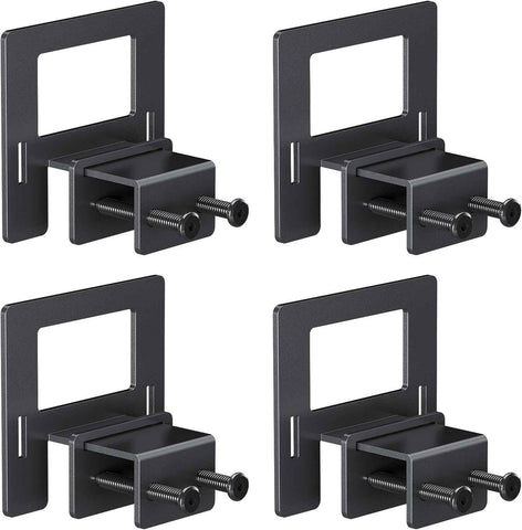 Non Slip Mattress Gaskets for Metal Bed Frame, Mattress Holder in Place Gripper, Adjustable Mattress Retainer Bar, Keep Mattress from Sliding Gripper, 4 PCS, Black