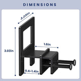 Non Slip Mattress Gaskets for Metal Bed Frame, Mattress Holder in Place Gripper, Adjustable Mattress Retainer Bar, Keep Mattress from Sliding Gripper, 4 PCS, Black