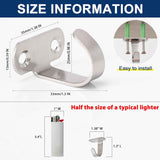 Stainless Steel Screw Mounted Ceiling Hooks, Under-Shelf Towel/Robe Clothes Hook Heavy Duty Coat Hanger for Bathroom Kitchen Cabinet Garage, 10 Pack (Brushed Nickel)