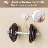 White Adhesive Wall Hook for Coat and Towel: Extra Sticky 12 LB (Max), Stainless Coat Rack Door Holder Hanger, Heavy Duty