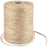 Natural Jute Twine, 1.5MM 984 Feet Gift Wrapping Twine String, 2 Ply Thin Brown Hemp String for DIY Arts & Crafts, Garden Plants, Crochet, Macrame, Christmas