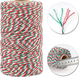 White Twine String and Red Green and White Bakers Twine String