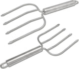 Turkey Lifter Forks Stainless Steel Roaster Poultry Forks Four Needle Meat Fork Roast Lifters Carving Fork for Thanksgiving, Set of 2