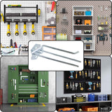 Pegboard Hooks Heavy Duty Metal Steel 3/8" Square Hole Peg Hooks Suitbale for 1.5" Spaced Pegboards Wall Hooks for Hanging Spanner,Coil and Tools 6.5" Length
