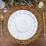 Efavormart 6 Pack 15" Natural Metallic String Round Placemats for Wedding Events Birthday Party