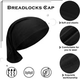 4 Pieces Unisex Dreadlock Cap Long Hair Dreads Head Wrap Sleeping Cap Hair Accessories Sleep Bonnet for Men Women