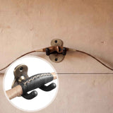 2 Pcs Crossbow Hanger for Wall Vertical Rack Wall Mount Metal Gun Holder Compound Bow Hanger Holder Displays Rack Shotgun Hooks Rifle Storage Securely Holds Airsoft Firearm