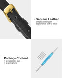 Multi-sizes Genuine Leather Band, Flat Thin Elegant Leather Watch Strap for Men and Women