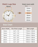Multi-sizes Genuine Leather Band, Flat Thin Elegant Leather Watch Strap for Men and Women