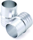 Hose Barb Fittings, 2 Pack 1-1/2" to 1-1/2" Inch Aluminum Alloy Hose Barbed Splicer Mender Union Coupler Fitting Coolant Intercooler Heat Exchanger Fluid/Oil/Fuel